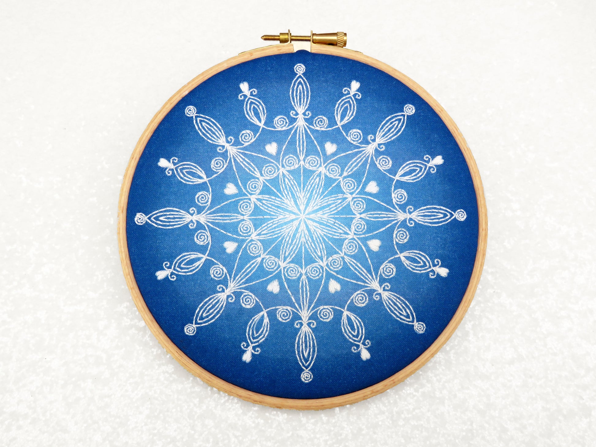 Snowflake Mandala Embroidery Kit, Christmas Craft Kit - Embroidery Kits - ohsewbootiful
