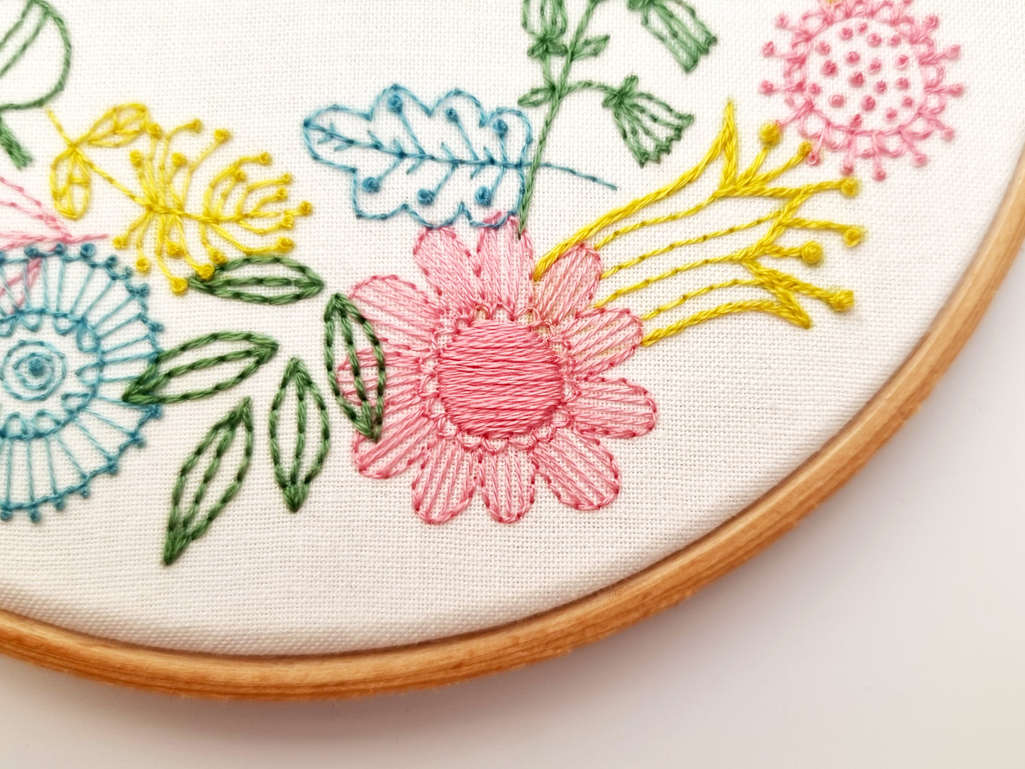 Spring Floral Wreath Embroidery Kit - Embroidery Kits - ohsewbootiful