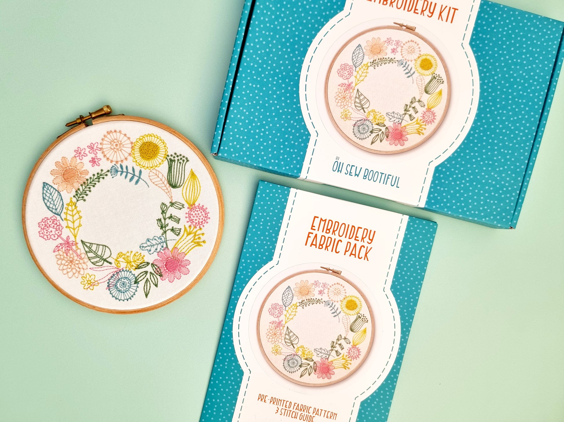 Spring Flowers Needlework Pattern, Printed Fabric Embroidery Pattern, Stamped Embroidery Patterns UK