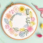 Spring Floral Embroidery Kits, Spring Embroidery Kits, Floral Wreath Embroidery Kits