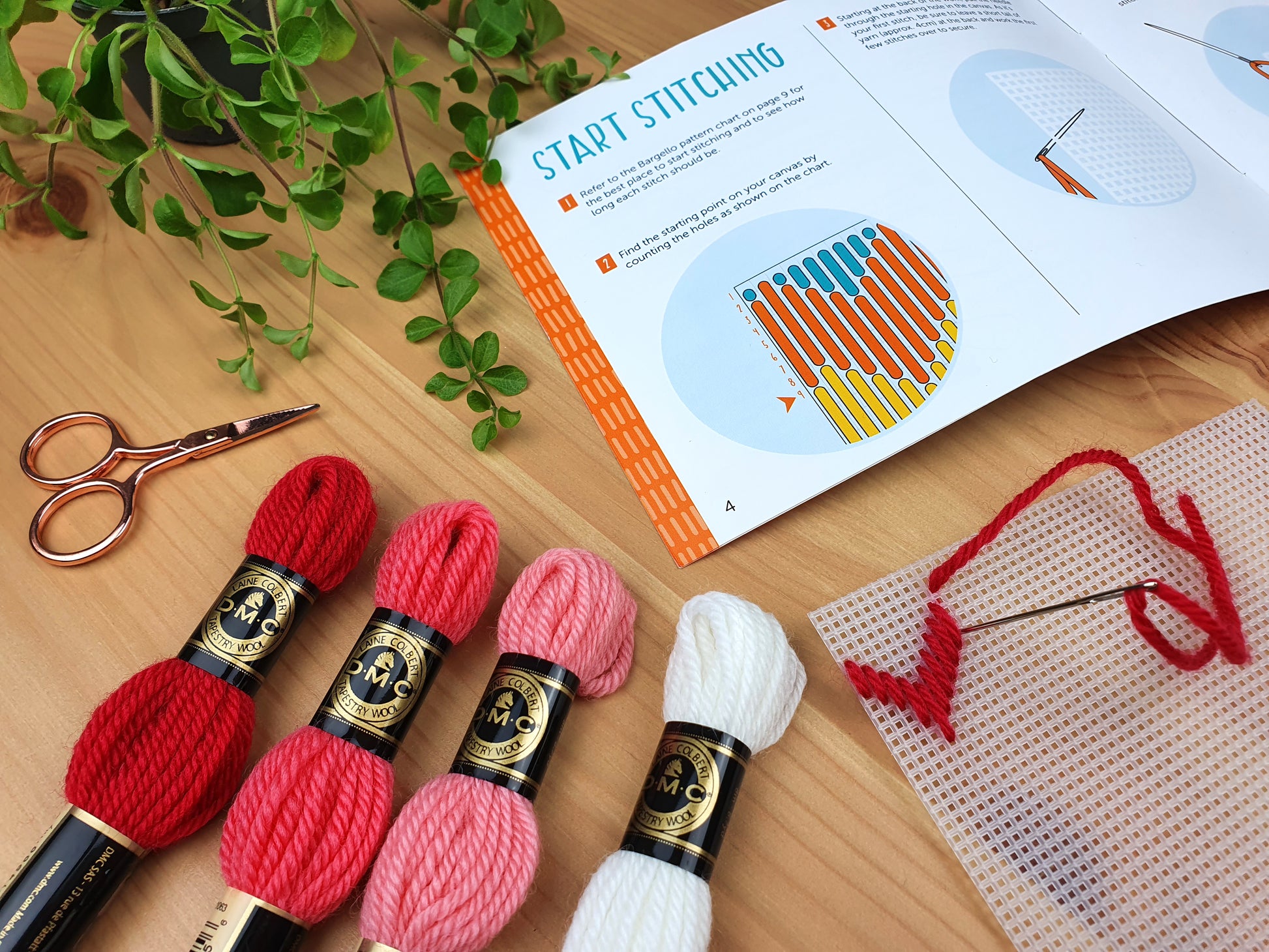 Bargello Tapestry Kit - Loadsa Love Wall Hanging Kit - Bargello Kit - ohsewbootiful