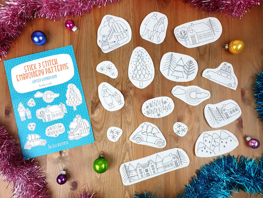 Winter Wonderland Stick and Stitch Embroidery Patterns -  - ohsewbootiful