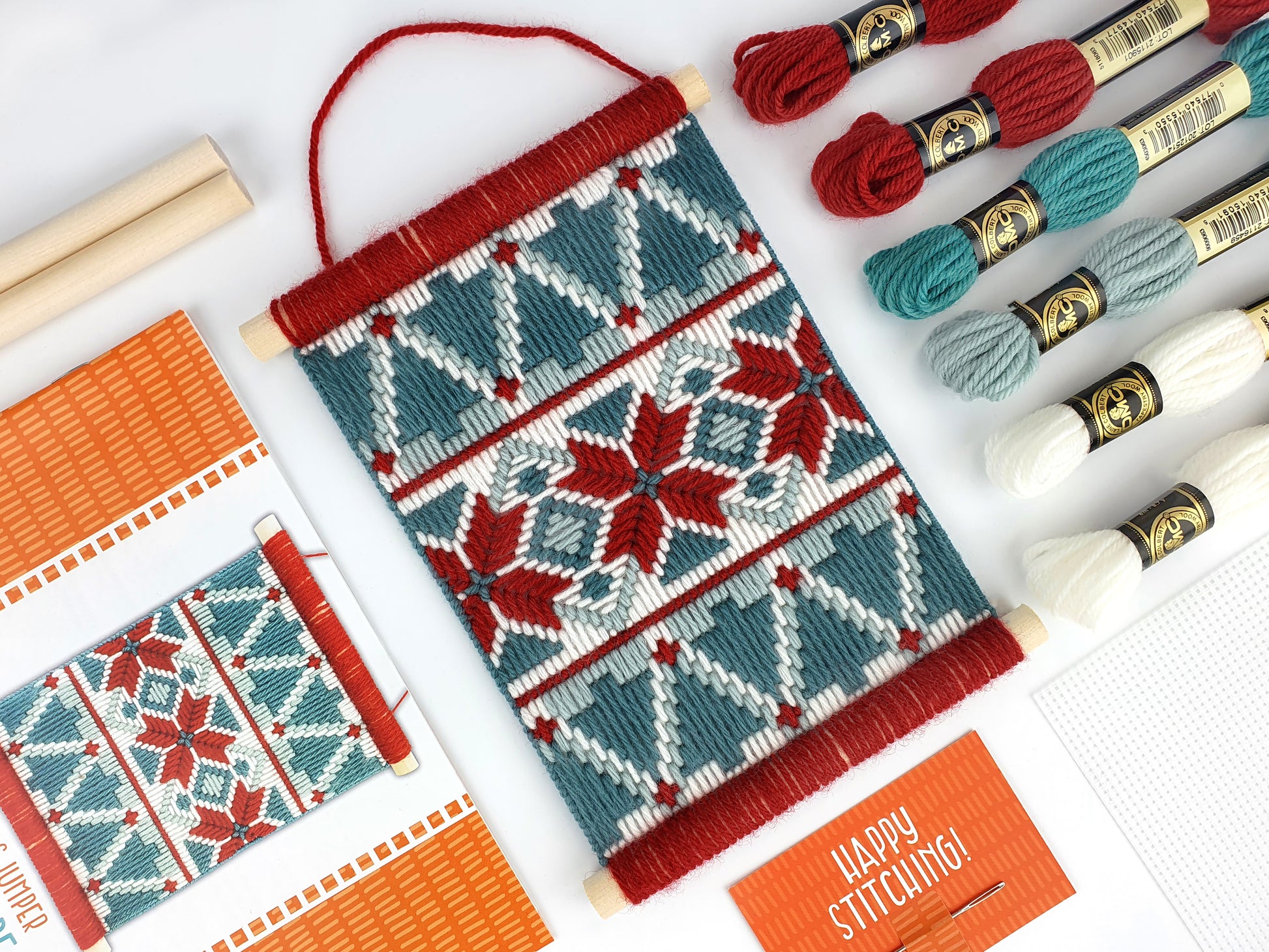 Bargello Tapestry Kit - Christmas Jumper Wall Hanging Kit - Bargello Kit - ohsewbootiful