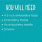 Be Kind To Yourself Embroidery Fabric Pattern Pack - Fabric Packs - ohsewbootiful