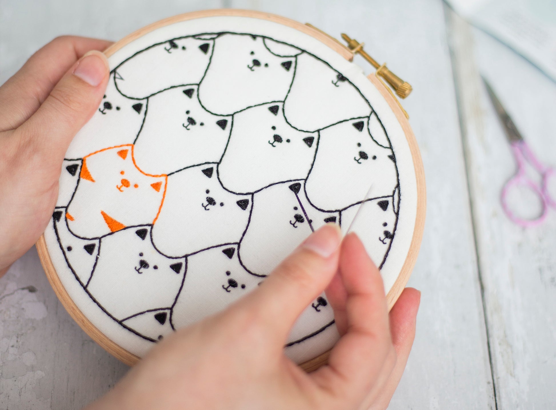 Cats Embroidery PDF Pattern -  - ohsewbootiful