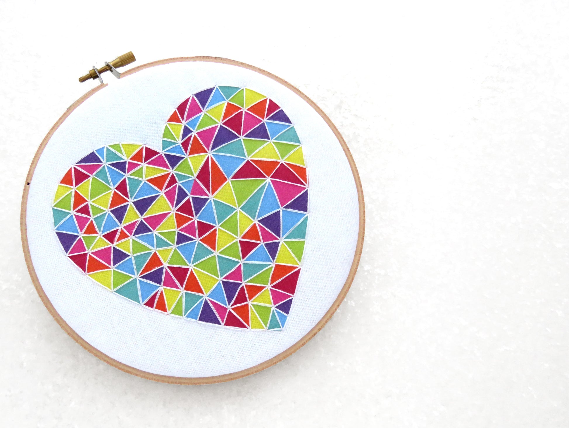Geometric Rainbow Heart Fabric Pattern Pack - Fabric Packs - ohsewbootiful