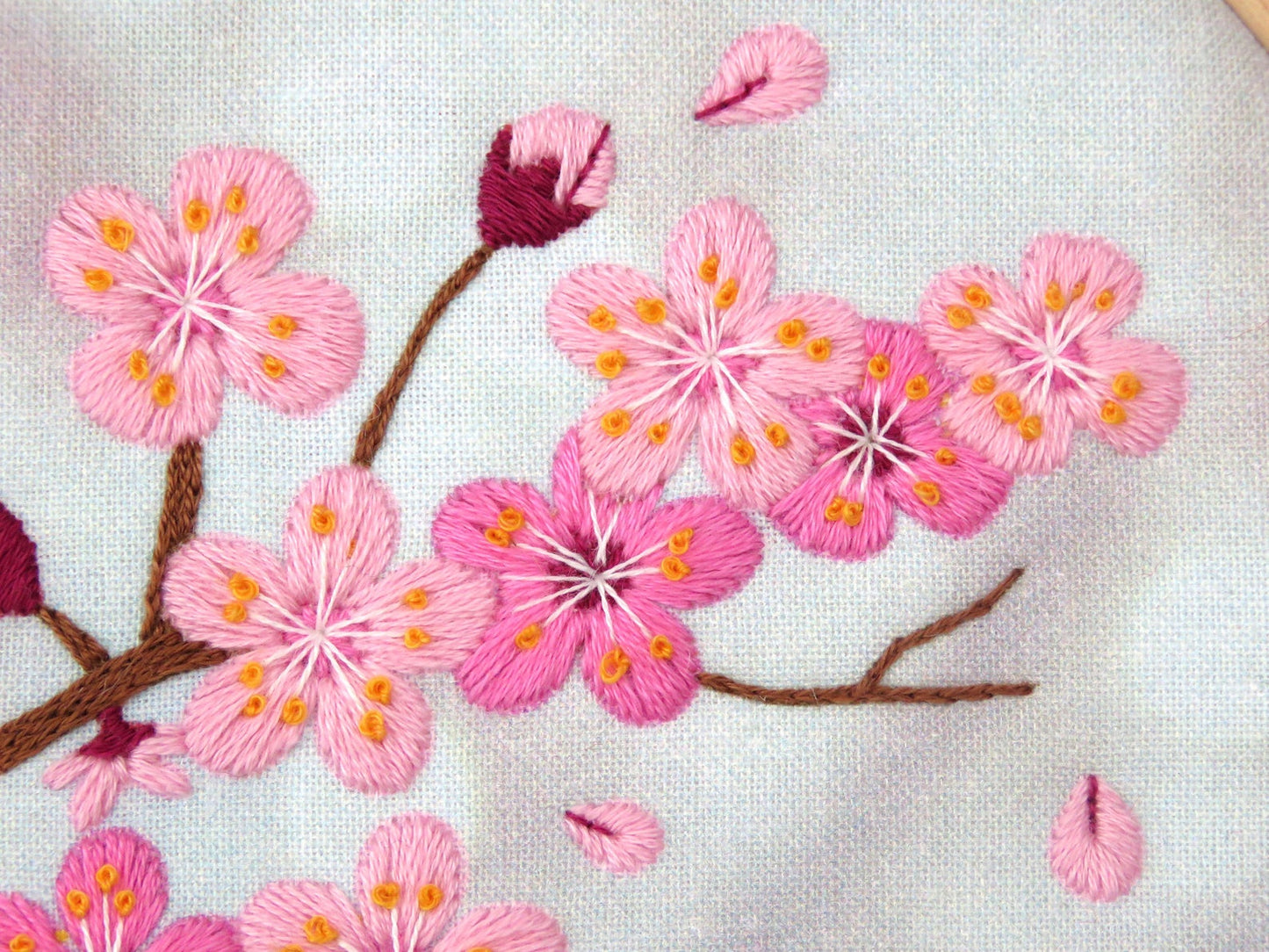 Cherry Blossom Embroidery Fabric Pattern Pack - Fabric Packs - ohsewbootiful