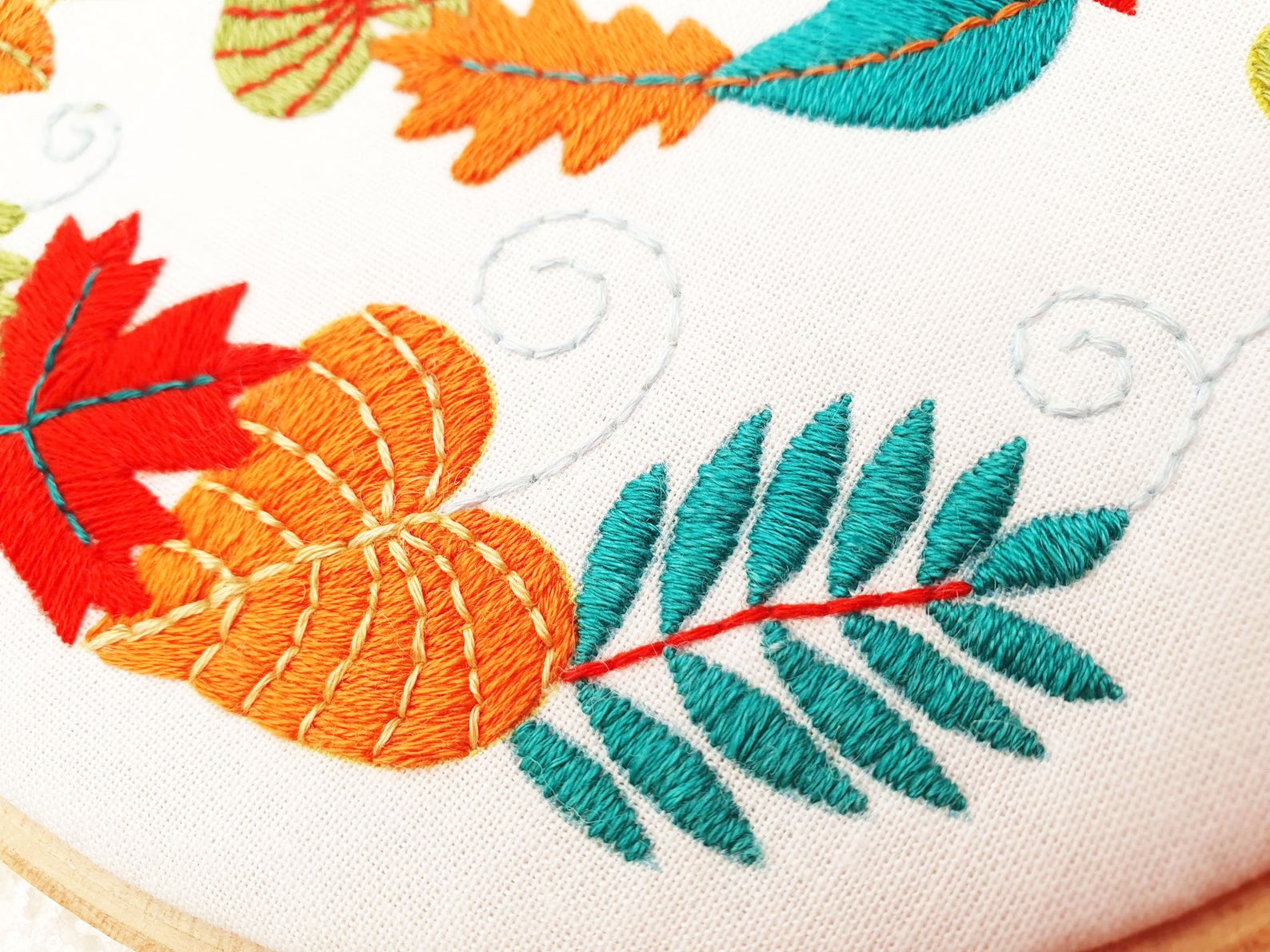 Autumn Leaves Embroidery Fabric Pattern Pack - Fabric Packs - ohsewbootiful