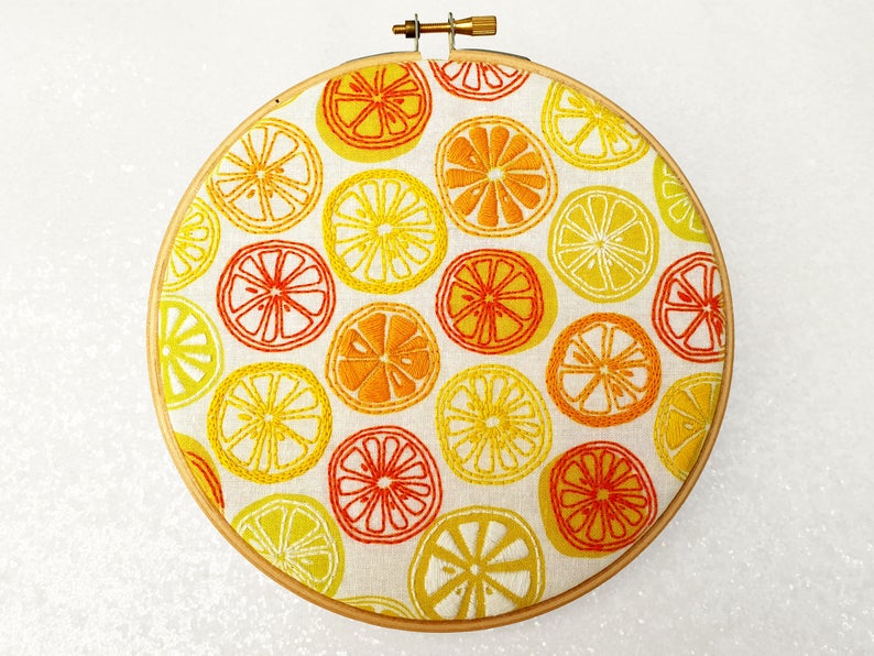 Oranges and Lemons Embroidery Kit - Embroidery Kits - ohsewbootiful
