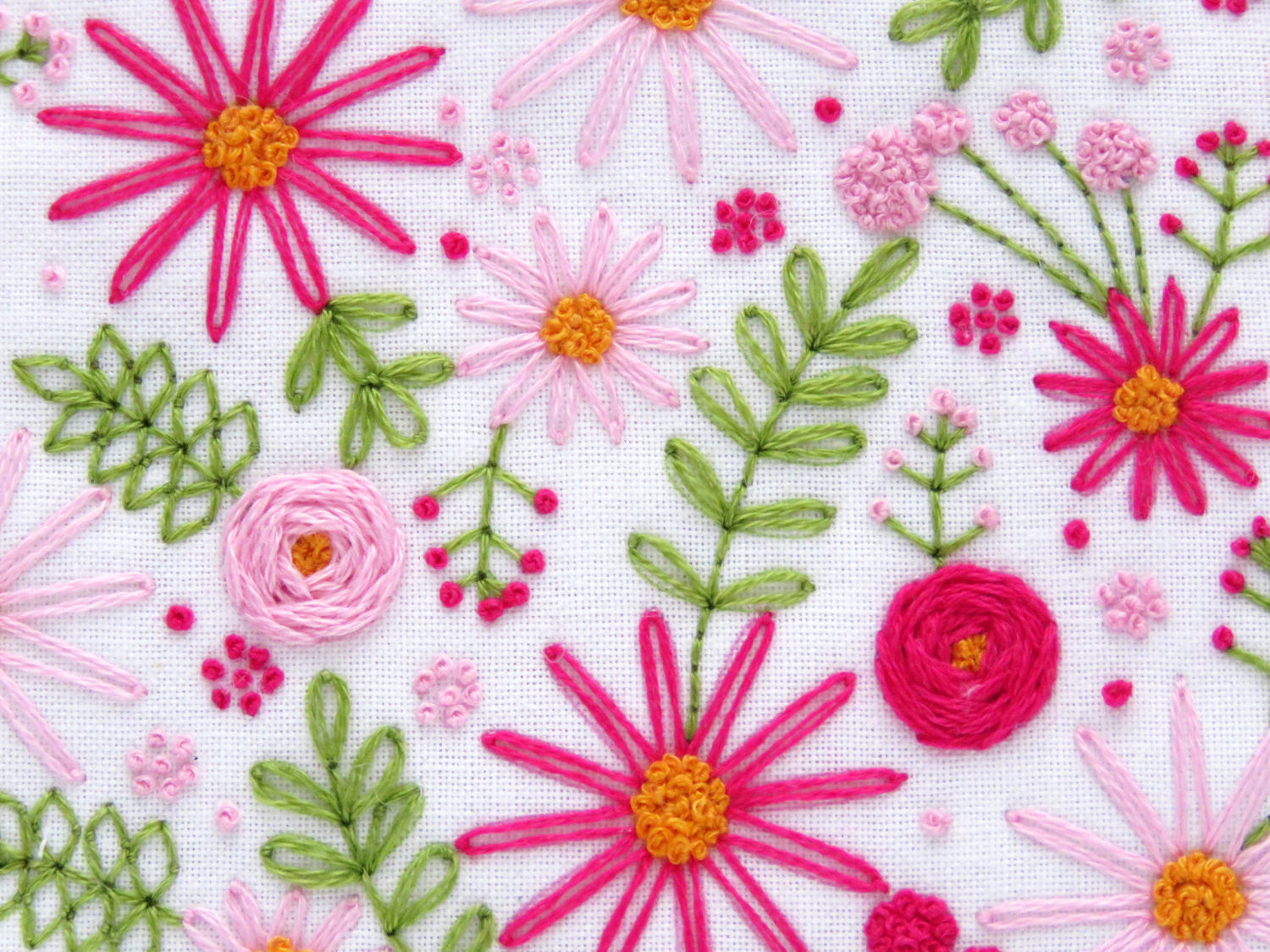 Floral Heart Embroidery Fabric Pack – ohsewbootiful