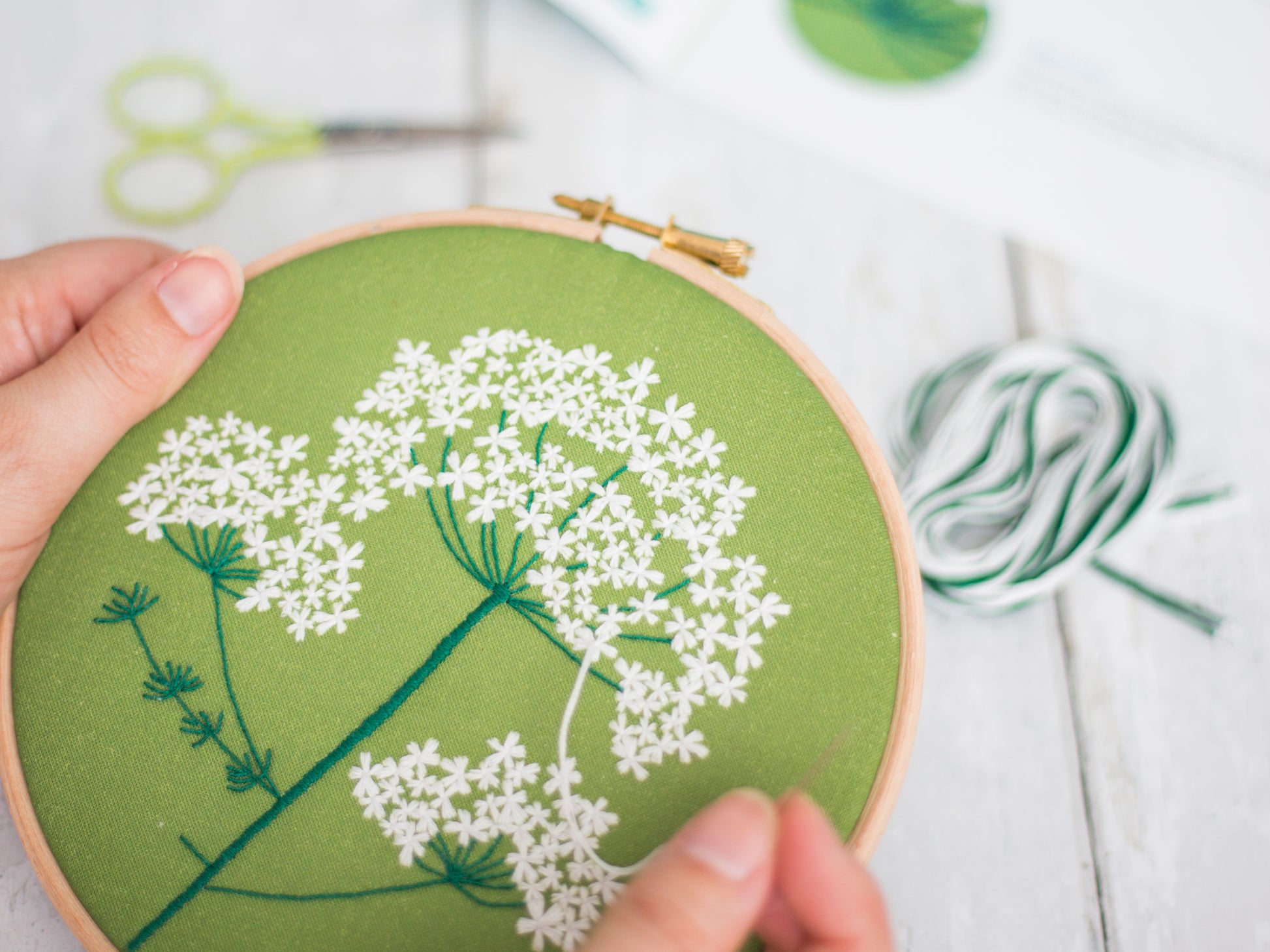 Queen Anne Lace Embroidery PDF Pattern -  - ohsewbootiful
